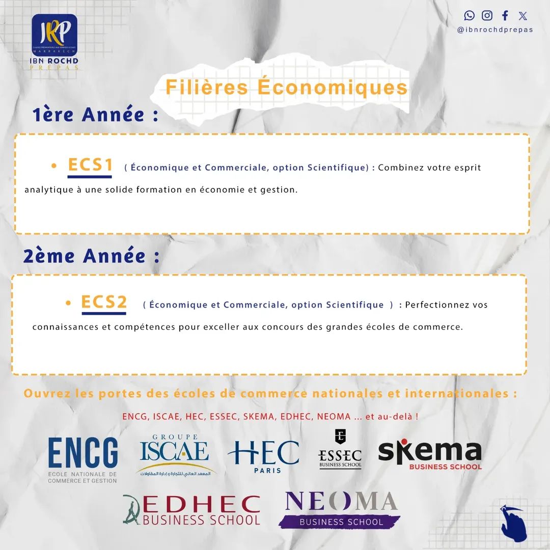 Filières Économiques IBN ROCHD PRÉPAS